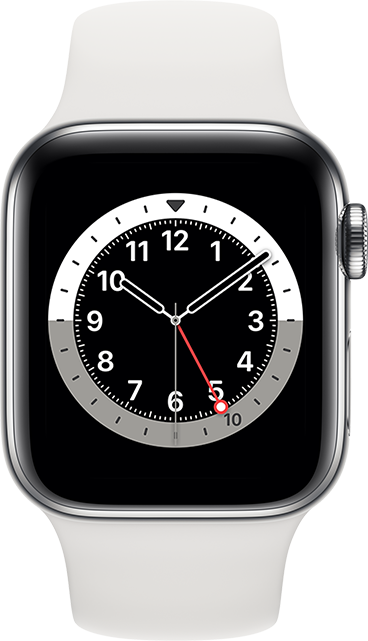 Apple Watch Series 6 44mm 32 GB in Silver Aluminum - White Sport